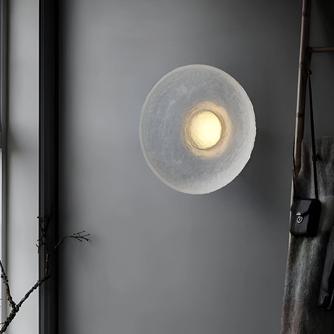 Modern Minimalist Resin Round Wall Sconce LED 1-Light Lasson Living