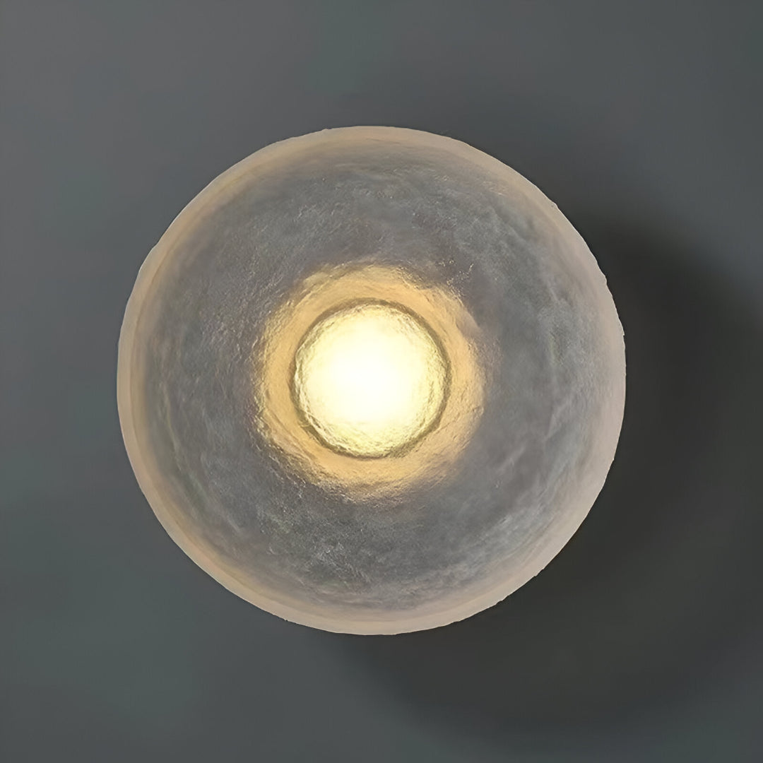 Modern Minimalist Resin Round Wall Sconce LED 1-Light Lasson Living