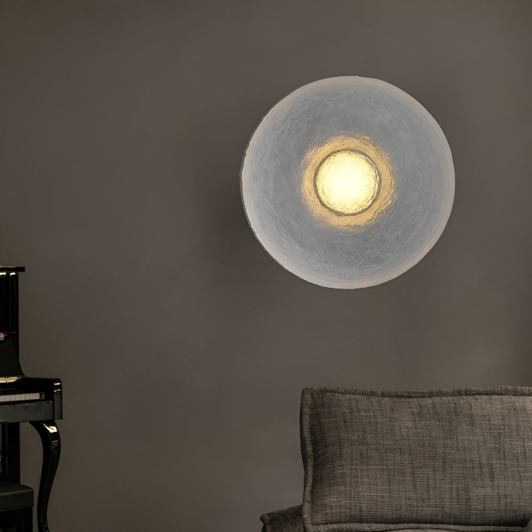 Modern Minimalist Resin Round Wall Sconce LED 1-Light Lasson Living