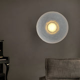 Modern Minimalist Resin Round Wall Sconce LED 1-Light Lasson Living