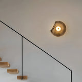Nordic Curved Glass Japandi LED Wall Sconce 1-Light Lasson Living