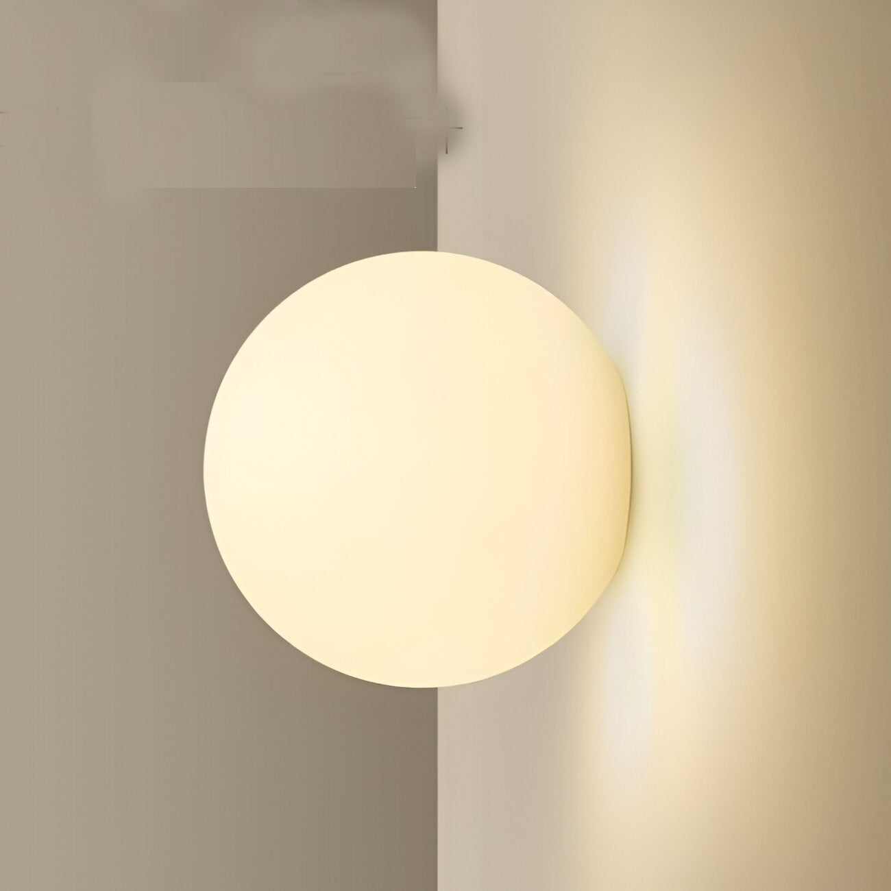 Minimalist Round Glass Wall Sconce LED 1-Light Lasson Living