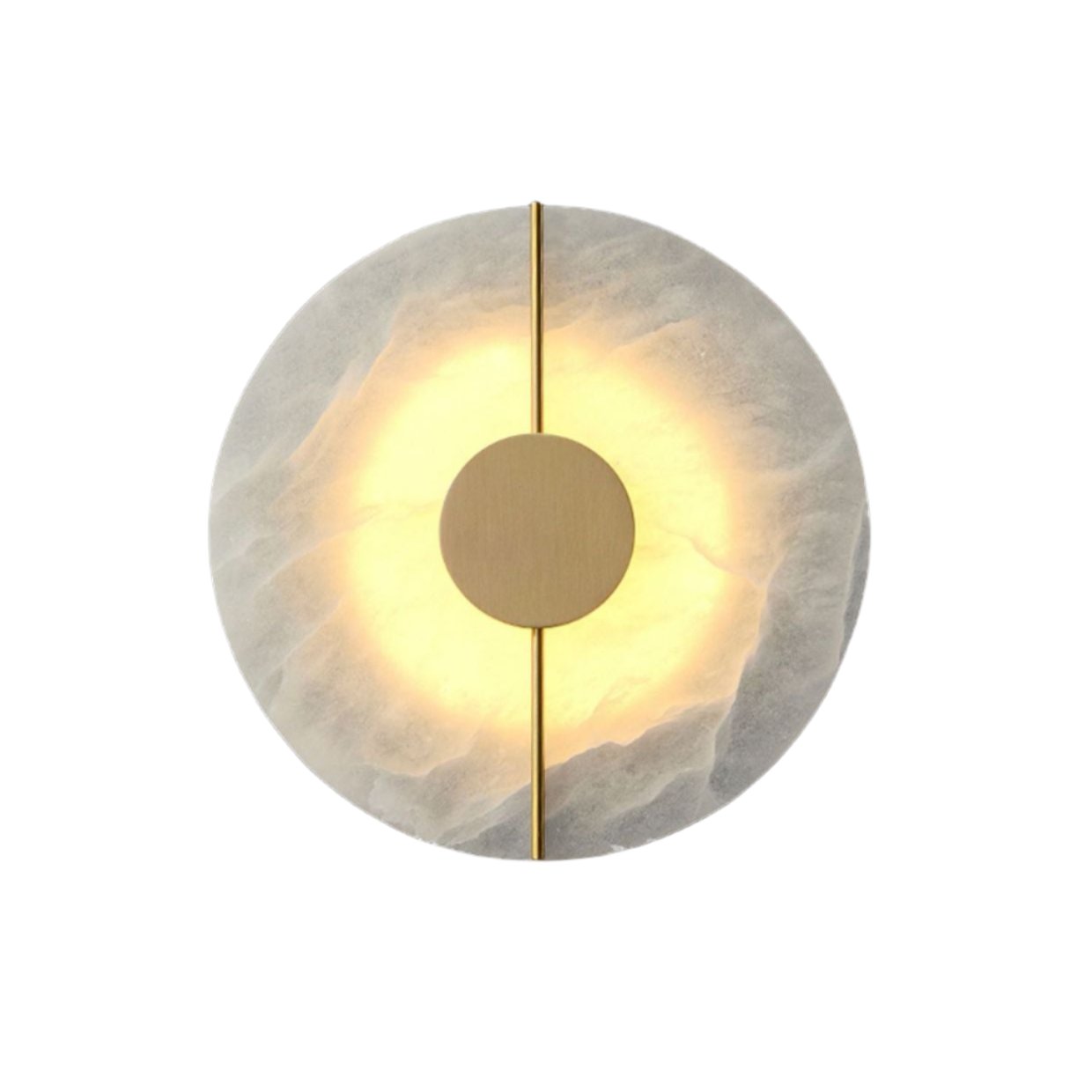 Modern Nordic Marble Round Wall Sconce LED 1-Light Lasson Living