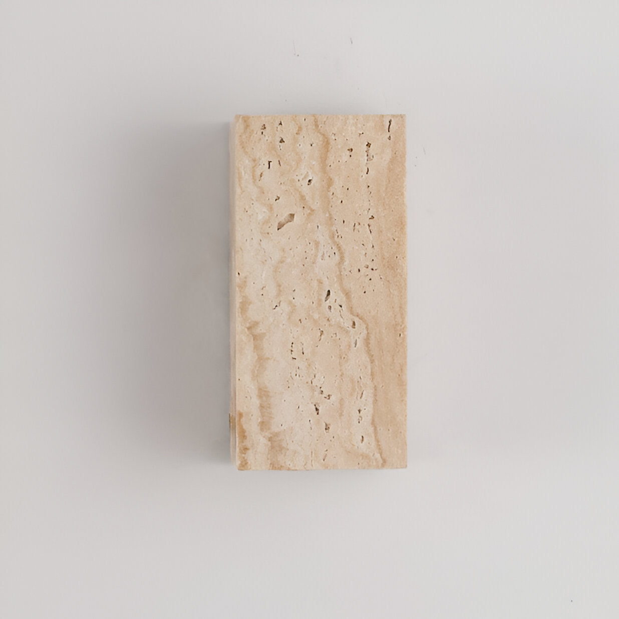 Minimalist Travertine Stone Square Outdoor Wall Light LED 1-Light Lasson Living