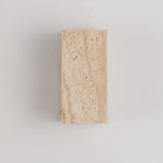 Minimalist Travertine Stone Square Outdoor Wall Light LED 1-Light Lasson Living