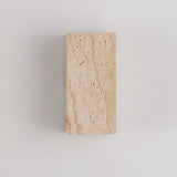 Minimalist Travertine Stone Square Outdoor Wall Light LED 1-Light Lasson Living