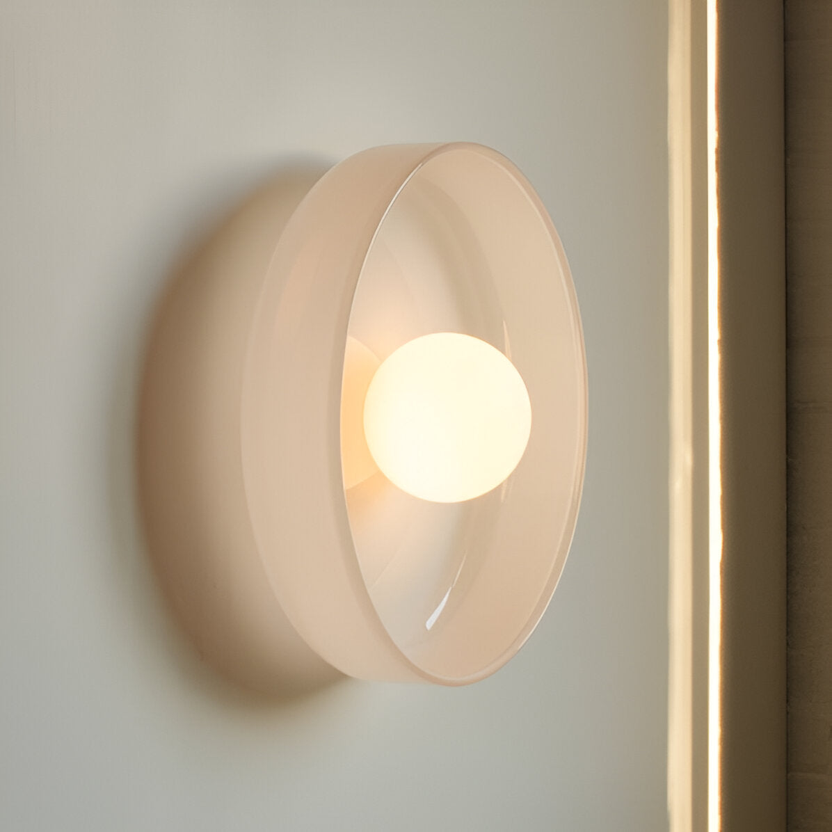 Modern Glass Disc Ceiling and Wall Light LED 1-Light Lasson Living