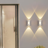Nordic Minimalist Acrylic Rectangular Outdoor Wall Light LED Up-Down Lasson Living