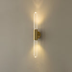 Nordic Water-Ripple Glass Brass Wall Sconce LED 1-Light Lasson Living