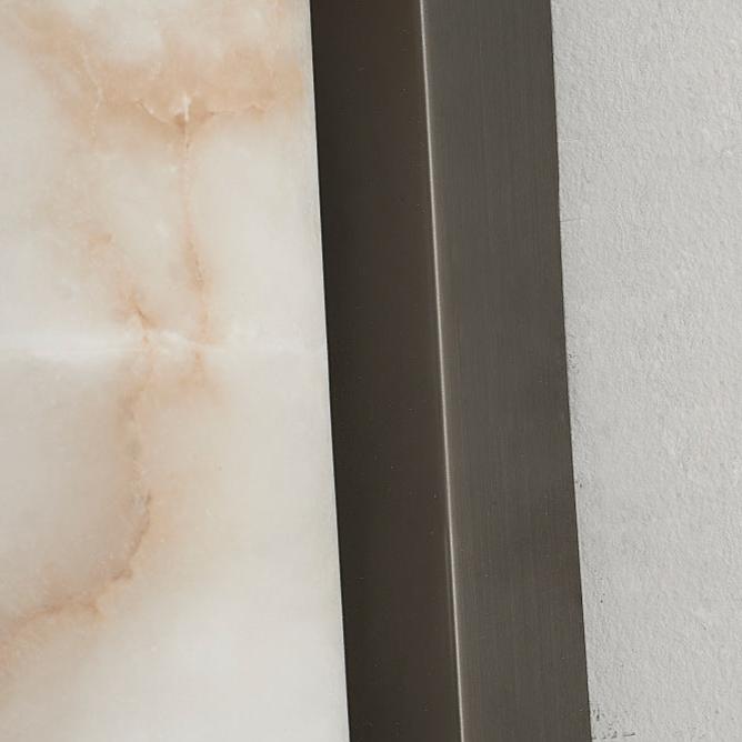 Modern Minimalist Spanish Marble Copper Wall Sconce LED 1-Light Lasson Living