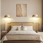 Wabi-Sabi Travertine Semicircular Wall Sconce LED 1-Light Lasson Living