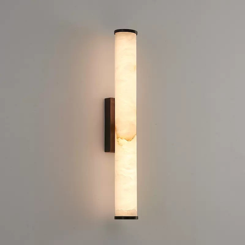 Modern Minimalist Spanish Marble Copper Wall Sconce LED 1-Light Lasson Living