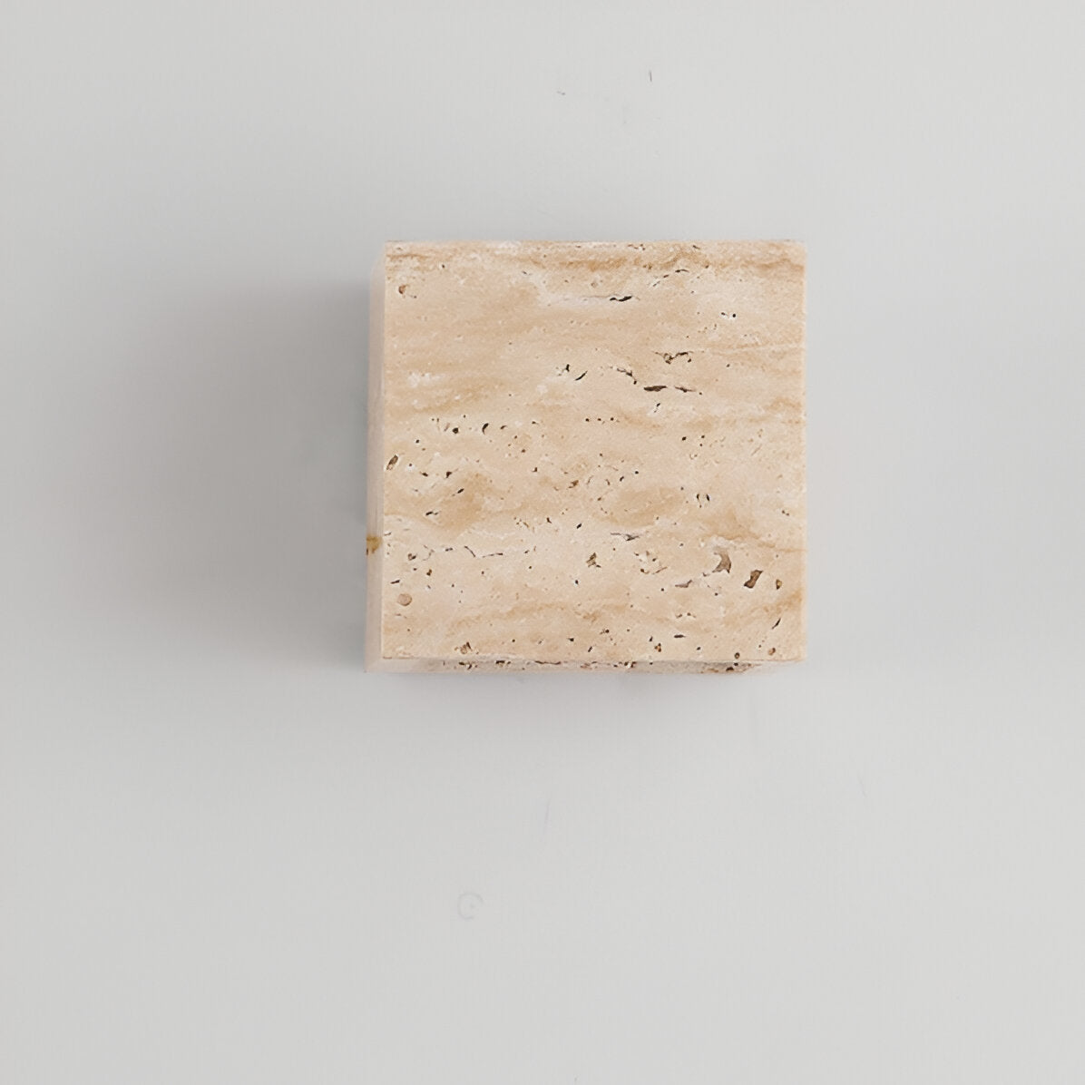 Minimalist Travertine Stone Square Outdoor Wall Light LED 1-Light Lasson Living