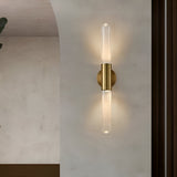 Nordic Water-Ripple Glass Brass Wall Sconce LED 1-Light Lasson Living