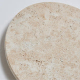 Minimalist Travertine Round Wall Sconce LED 1-light Lasson Living