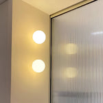 Minimalist Round Glass Wall Sconce LED 1-Light Lasson Living