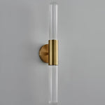 Nordic Water-Ripple Glass Brass Wall Sconce LED 1-Light Lasson Living