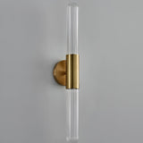 Nordic Water-Ripple Glass Brass Wall Sconce LED 1-Light Lasson Living