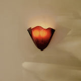 Retro Stained Glass Skirt Shell Wall Sconce LED 1-light Lasson Living