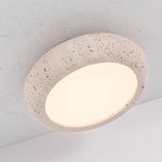 Retro Travertine Round LED Ceiling Light 1-Light Lasson Living