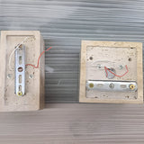 Minimalist Travertine Stone Square Outdoor Wall Light LED 1-Light Lasson Living