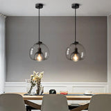 Minimalist Smoked Glass Dome Pendant Light 1-light Lasson Living