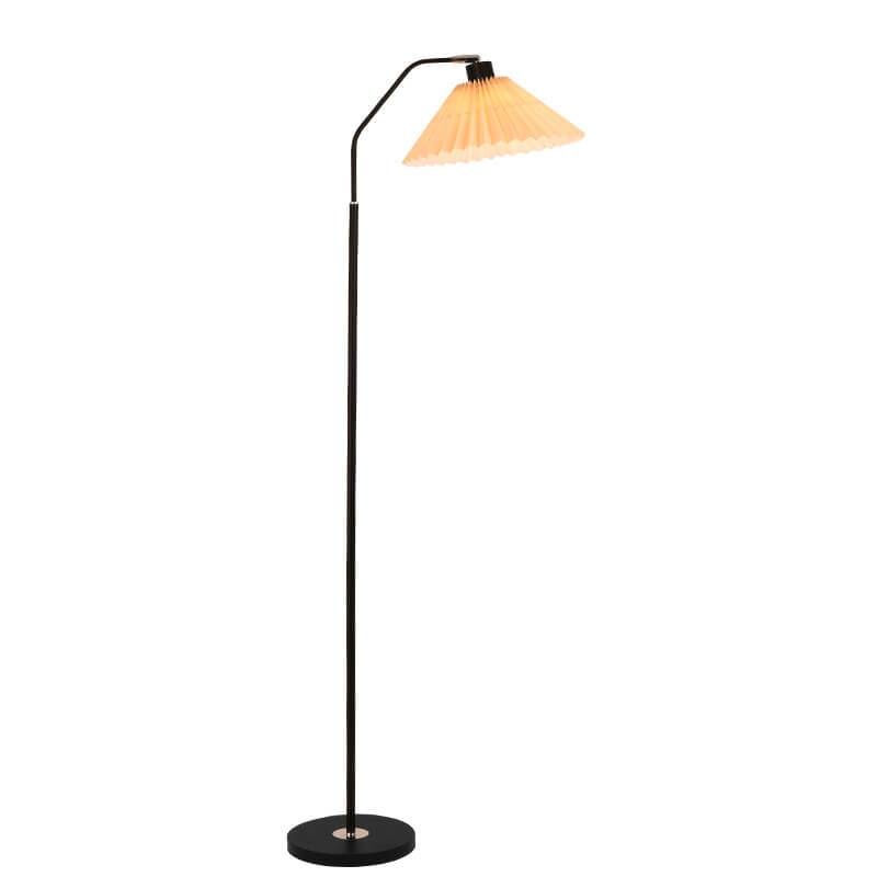 Minimalist Pleated Fabric Shade LED Floor Lamp | 1-Light Standing Lasson Living