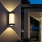 Nordic Minimalist Acrylic Rectangular Outdoor Wall Light LED Up-Down Lasson Living