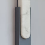 Modern Alabaster-Effect Brass Wall Sconce LED 1-Light Lasson Living