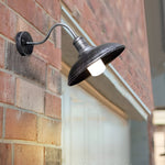 Vintage Industrial Iron Bowl Outdoor Wall Light LED 1-Light Lasson Living