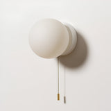 Nordic Minimalist Glass Globe Wall Sconce LED 1-Light with Pull Cord Lasson Living