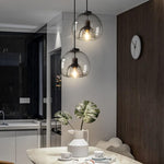 Minimalist Smoked Glass Dome Pendant Light 1-light Lasson Living