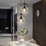 Minimalist Smoked Glass Dome Pendant Light 1-light Lasson Living