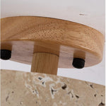 Modern Minimalist Travertine Round LED Ceiling Light 1-Light Lasson Living