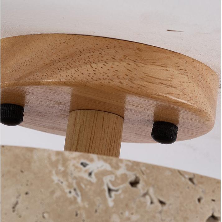 Modern Minimalist Travertine Round LED Ceiling Light 1-Light Lasson Living