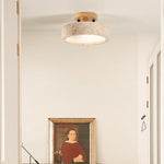 Modern Minimalist Travertine Round LED Ceiling Light 1-Light Lasson Living