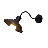 Vintage Industrial Iron Bowl Outdoor Wall Light LED 1-Light Lasson Living