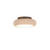Retro Travertine Round LED Ceiling Light 1-Light Lasson Living