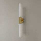 Nordic Water-Ripple Glass Brass Wall Sconce LED 1-Light Lasson Living