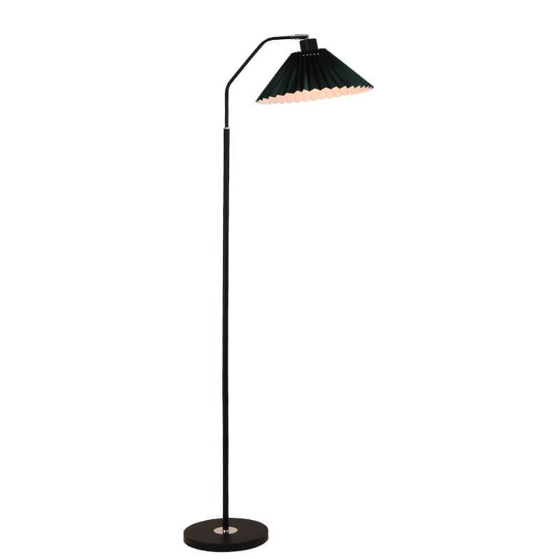 Minimalist Pleated Fabric Shade LED Floor Lamp | 1-Light Standing Lasson Living