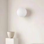 Minimalist Round Glass Wall Sconce LED 1-Light Lasson Living
