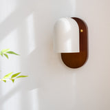 Nordic Zen Walnut Metal Wall Sconce LED 1-Light Lasson Living
