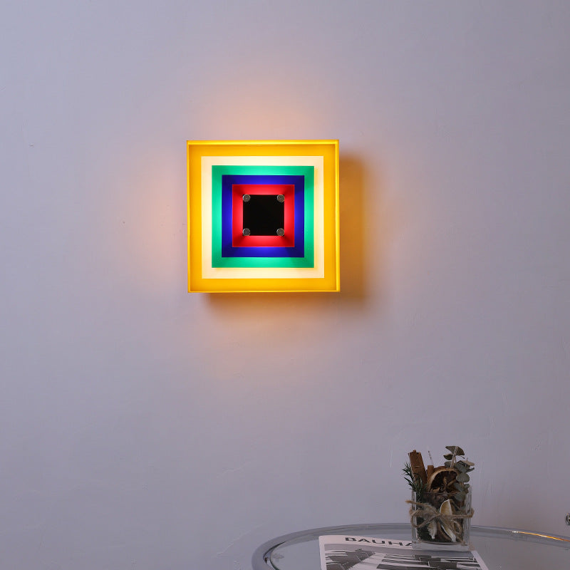 Memphis Bauhaus Square Wall Sconce LED 1-Light Lasson Living