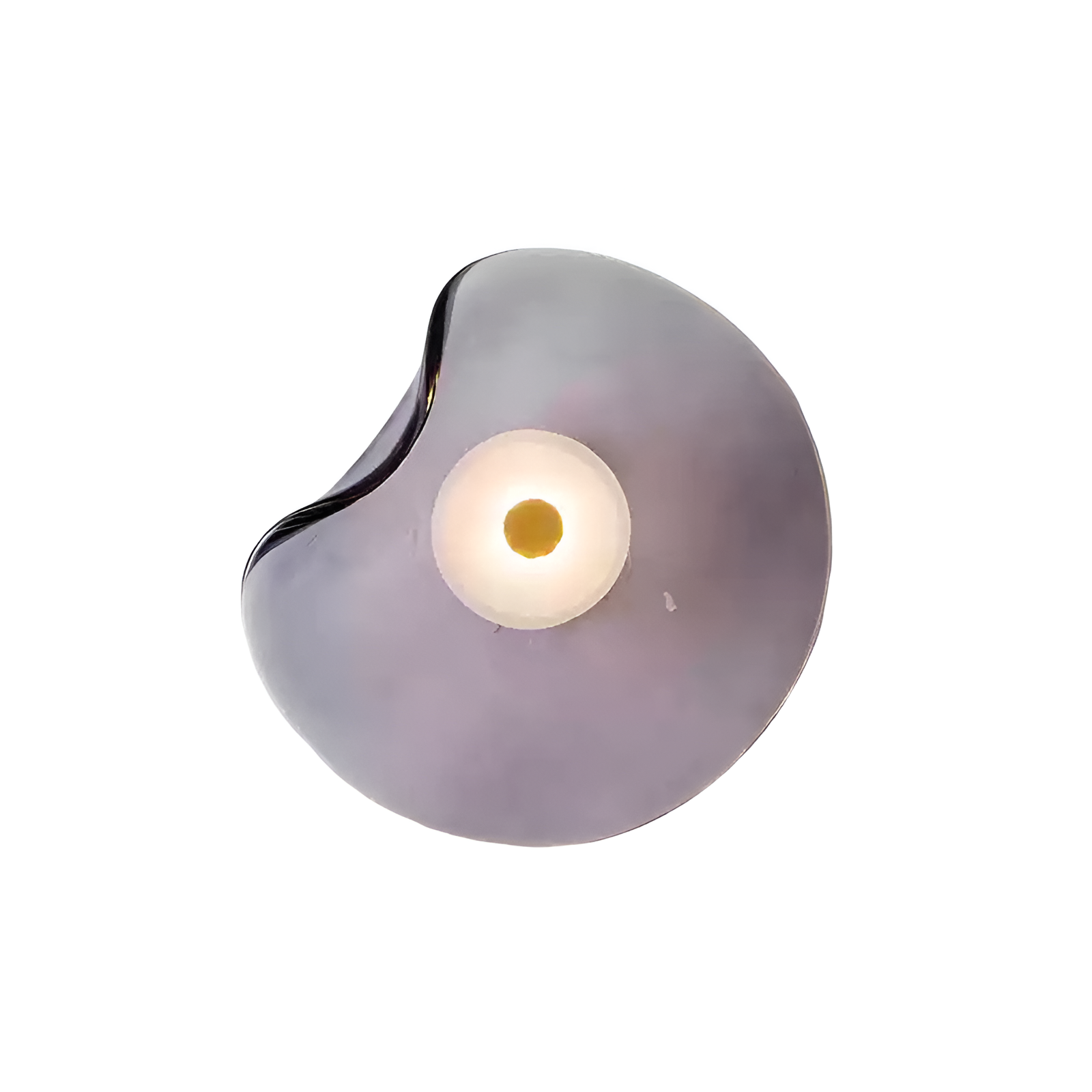 Nordic Curved Glass Japandi LED Wall Sconce 1-Light Lasson Living