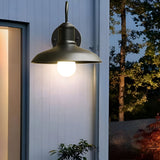 Vintage Industrial Iron Bowl Outdoor Wall Light LED 1-Light Lasson Living