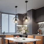 Minimalist Smoked Glass Dome Pendant Light 1-light Lasson Living