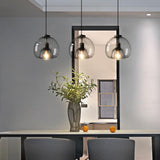 Minimalist Smoked Glass Dome Pendant Light 1-light Lasson Living