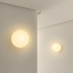 Minimalist Round Glass Wall Sconce LED 1-Light Lasson Living