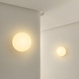Minimalist Round Glass Wall Sconce LED 1-Light Lasson Living