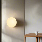 Minimalist Round Glass Wall Sconce LED 1-Light Lasson Living